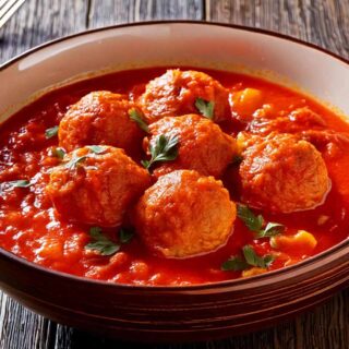 Würzige Hackfleischbällchen Mit Tomaten-Paprika-Sauce