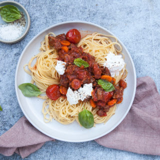 Rinderragout-Spaghetti Mit Bratenresten