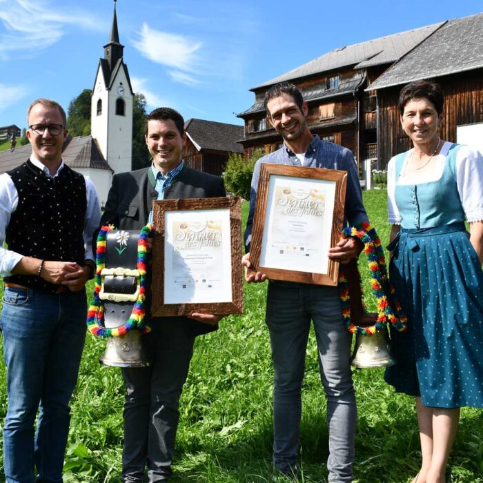 Die Senner des Jahres sind Christoph Schwarzmann und Daniel Fink. © LK Vorarlberg