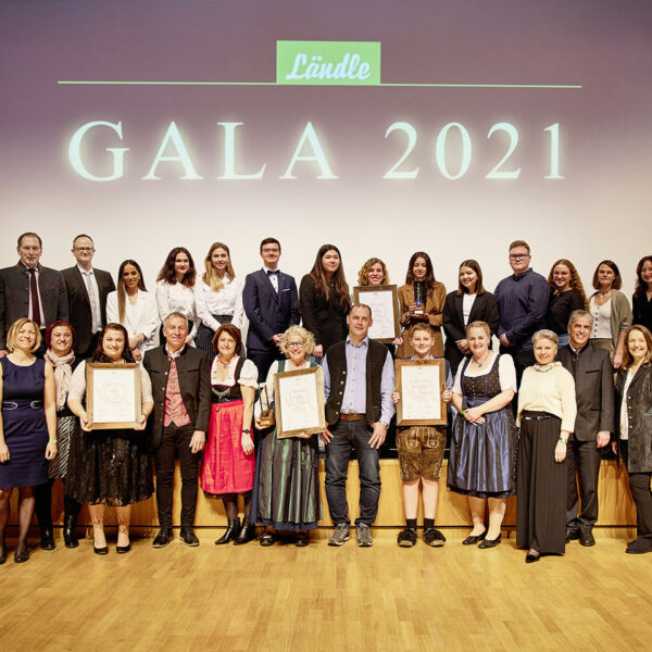 PreisträgerInnen und GratulantInnen der Ländle Gala 2021