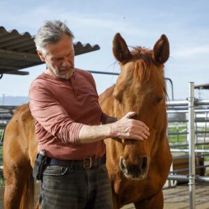 Rainer Müller Mit Einem Seiner Pferde Auf Der Western Ranch (Foto: Weissengruber)