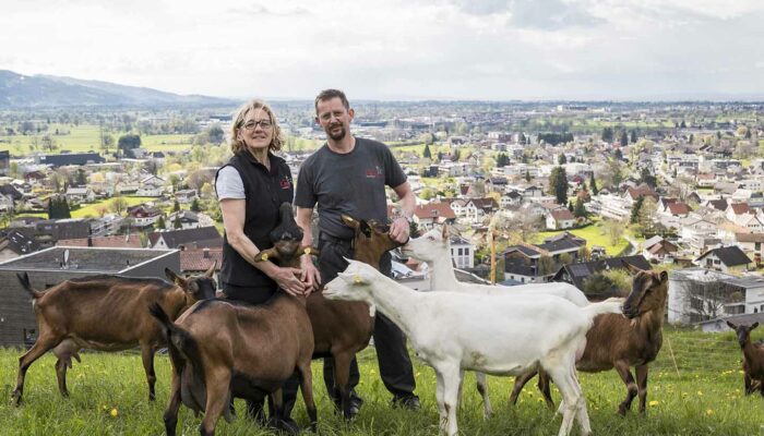 Mario Und Bettina König Auf Der Weide Mit Ziegen - Foto: Michael Kreyer