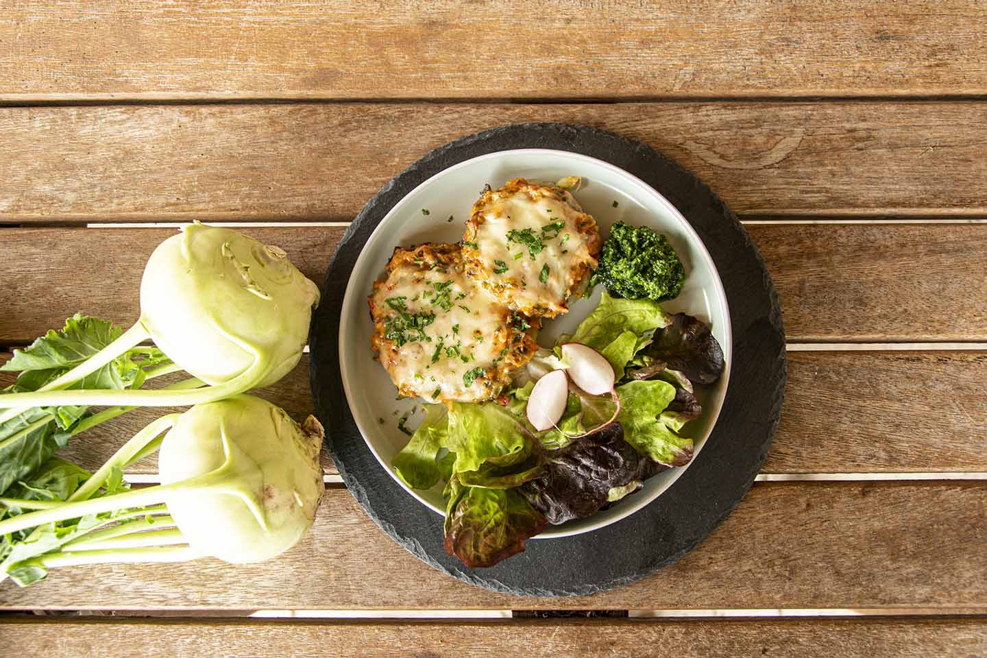 Kohlrabi überbacken, mediterrane Art - Ländle Qualitätsprodukte