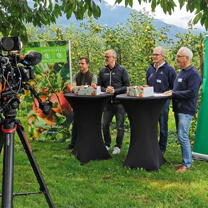 Ländle Apfel Pressekonferenz am Balottahof in Schlins. (Foto: Ländle Marketing)