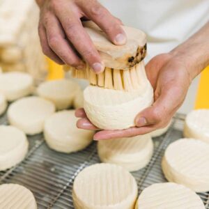 Käsepflege Bei Der Weichkäserei Schnepfau (Foto: Manuelpaul)